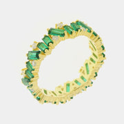 Anello in Argento 925  con zirconi verdi