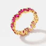 Anello in Argento 925 con zirconi viola - BYSIMON gioielli