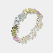 Anello in Argento 925 con zirconi multicolore