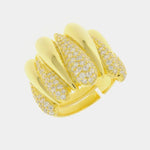 Anello in Argento 925  a forma di gocce con zirconi bianchi