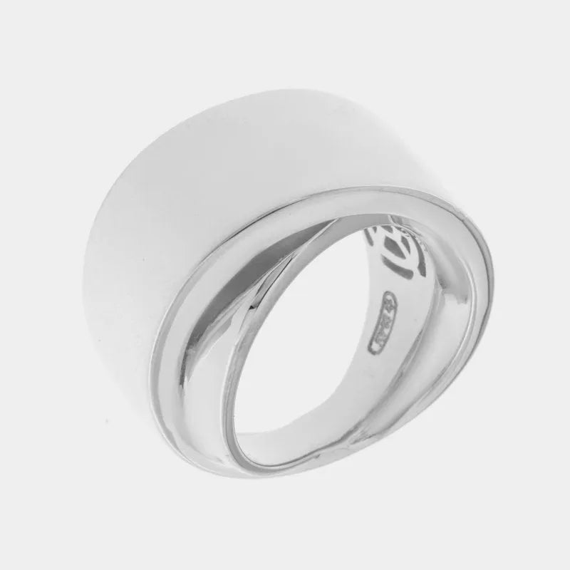 Anello in Argento 925 bombato rodiato Collezione Amsterdam - BYSIMON gioielli
