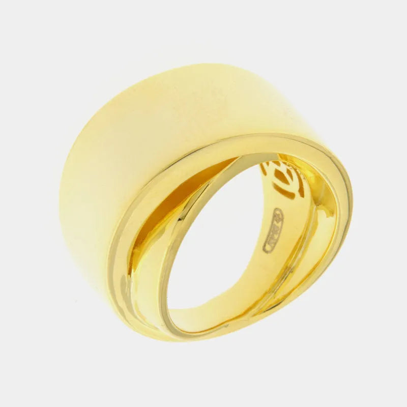 Anello in Argento 925 bombato placcato oro giallo Collezione Amsterdam - BYSIMON gioielli