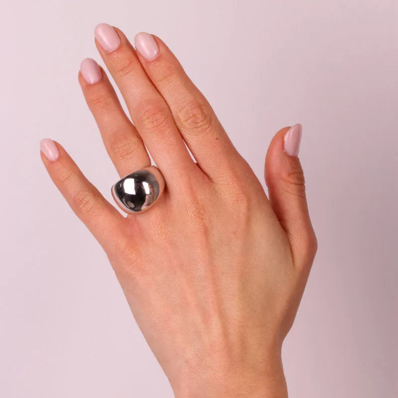 Anello in Argento 925 bombato Collezione Amsterdam - BYSIMON gioielli