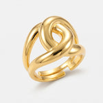 Anello in Argento 925 intrecciato oro giallo Collezione Amsterdam - BYSIMON gioielli