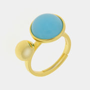 Anello in Argento 925 con cristall turchesi