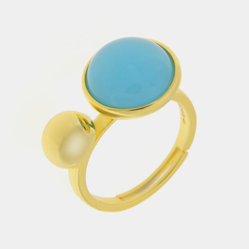 Anello in Argento 925 con cristall turchesi