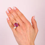 Anello in Argento 925 con cristall viola SIMEONE - gioiello BySimon