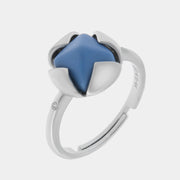 Anello in Argento 925 con fiore blu