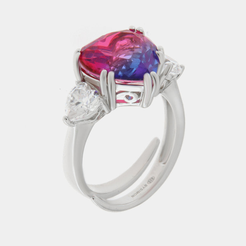 Anello in Argento 925 con zirconi SIMEONE - gioiello BySimon