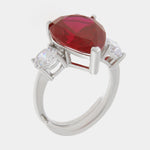 Anello in Argento 925 con zirconi rossi SIMEONE - gioiello BySimon