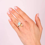 Anello in Argento 925 con fiori in madreperla