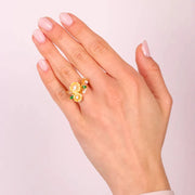 Anello in Argento 925 con fiori in madreperla