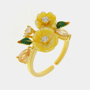 Anello in Argento 925 con fiori in madreperla