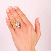 Anello in Argento 925 con zirconi colorati