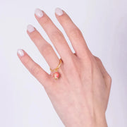 Anello in Argento 925 con campanella arancio