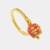 Anello in Argento 925 con campanella arancio