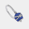 Anello in Argento 925 con campanella blu