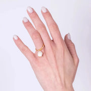 Anello in Argento 925 con campanella bianca