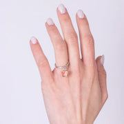 Anello in Argento 925 con borsetta rossa