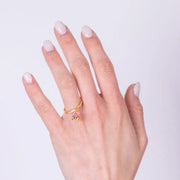 Anello in Argento 925 con borsetta rosa