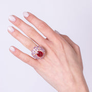 Anello in Argento 925 con zirconi rossi e viola