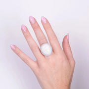 Anello in Argento 925 a forma di cerchio grande con zirconi