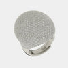 Anello in Argento 925 a forma di cerchio grande con zirconi