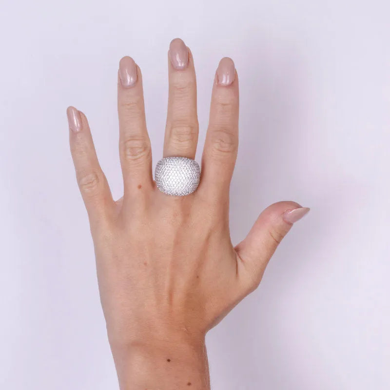 Anello in Argento 925 pave di zirconi Collezione Amsterdam - BYSIMON gioielli