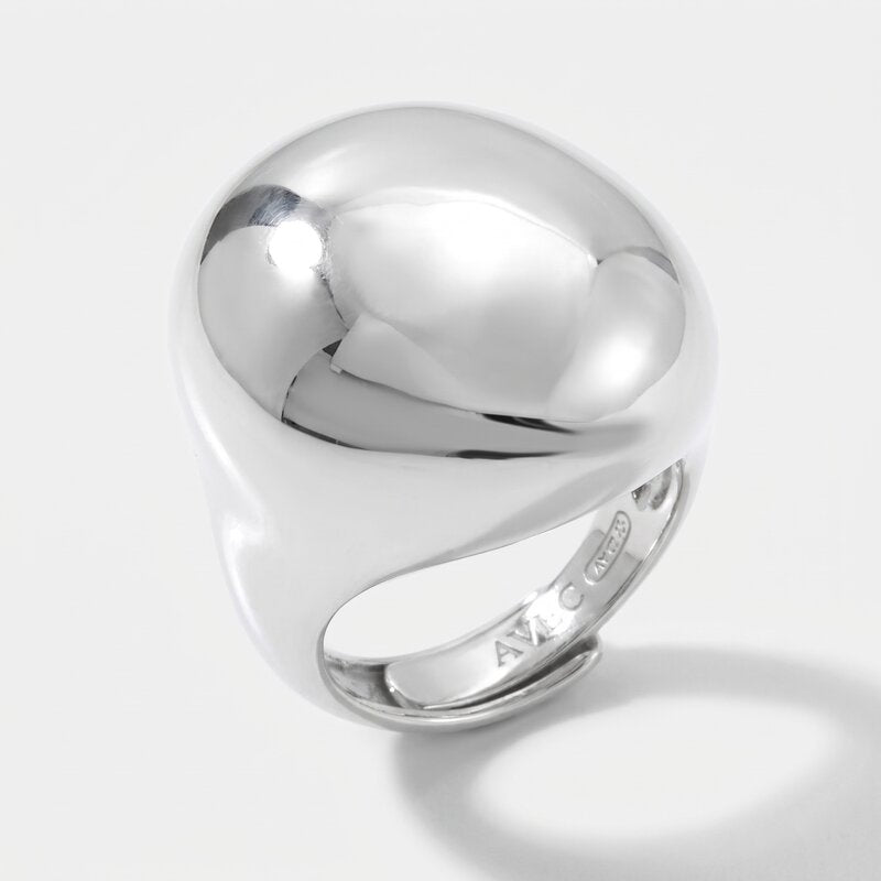 Anello in Argento 925 cerchio bombato liscio Collezione Amsterdam - BYSIMON gioielli