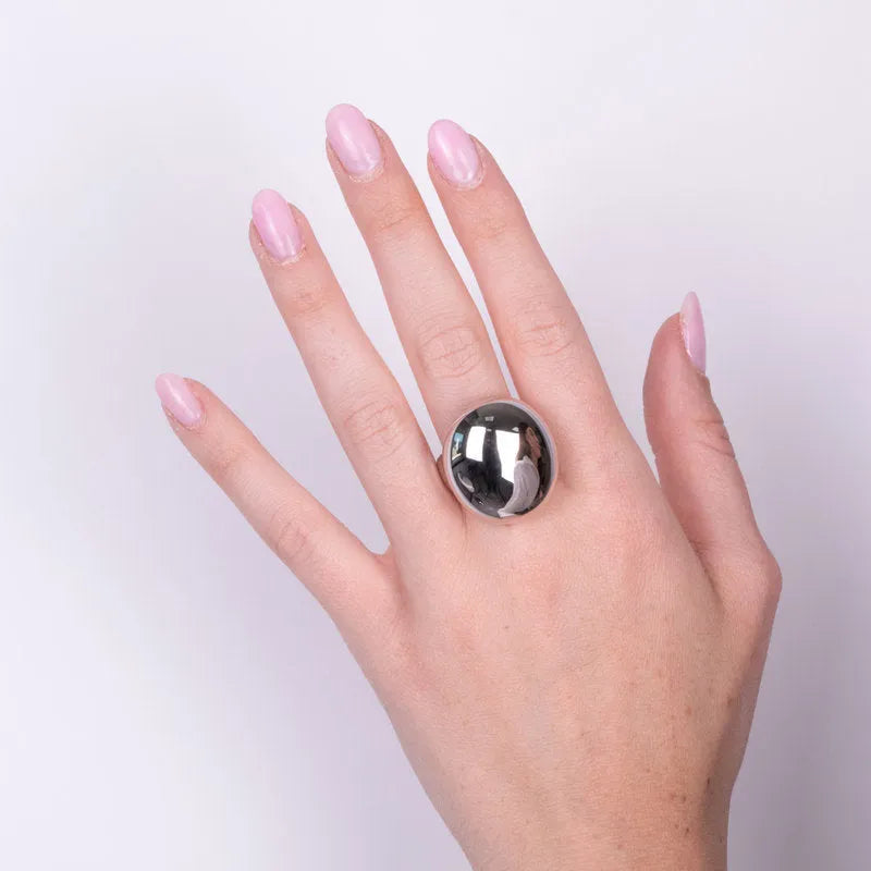Anello in Argento 925 bombato liscio Collezione Amsterdam - BYSIMON gioielli