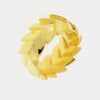 Anello in Argento 925 con foglie lisce gold