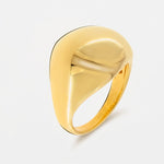 Anello in Argento 925 bombato liscio gold Collezione Amsterdam - BYSIMON gioielli