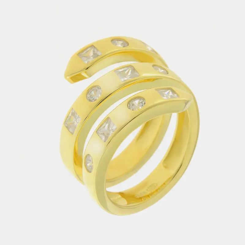 Anello in Argento 925 contrariè con punti luce