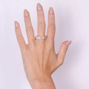 Anello in Argento 925 con cristalli trasparanti