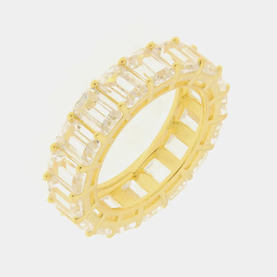 Anello in Argento 925 con cristalli trasparanti - BYSIMON gioielli