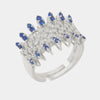 Anello in Argento 925 con cristalli blu