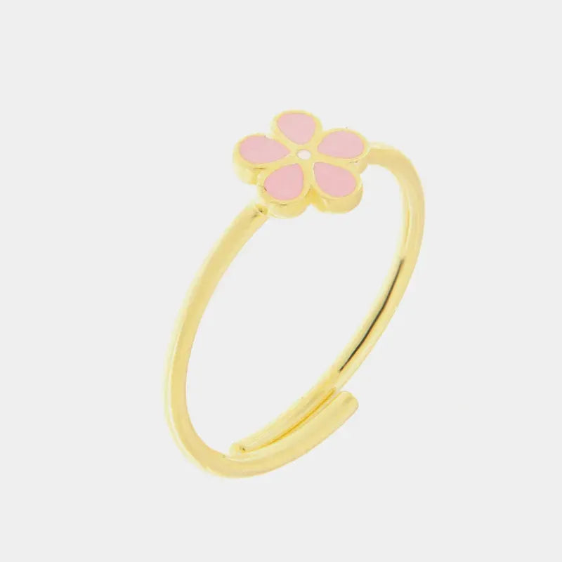 Anello in Argento 925 con fiore rosa - BYSIMON gioielli