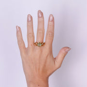 Anello in Argento 925 con zircone viola e rosa