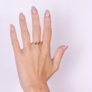 Anello in Argento 925 con zircone verde, viola e blu