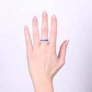 Anello in Argento 925 con zirconi blu