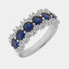 Anello in Argento 925 con zirconi blu