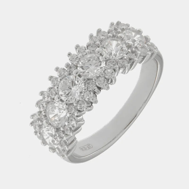 Anello in Argento 925 con zirconi trasparenti