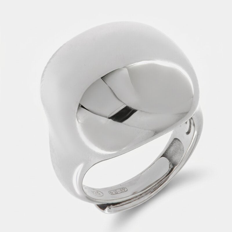 Anello in Argento 925 bombato liscio - BYSIMON gioielli