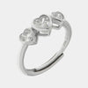 Anello in Argento 925 tris di cuori