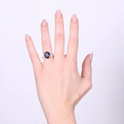Anello in Argento 925 con zircone blu