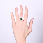 Anello in Argento 925 con zircone verde