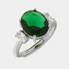 Anello in Argento 925 con zircone verde