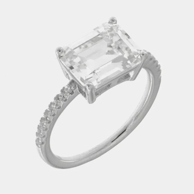 Anello in Argento 925 con zirconi trasparenti