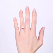 Anello in Argento 925 zircone rosso