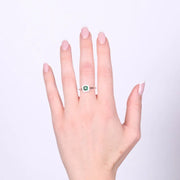 Anello in Argento 925 zircone verde
